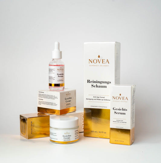 Kosmetikpaket Reinigungsschaum, Gesichtswasser, Creme & Serum
